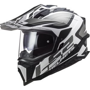 Enduro helma LS2 MX701 Explorer Alter Matt Black White - M (57-58)
