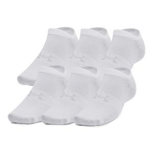 Unisex ponožky Under Armour Essential No Show 6 párov White - M (36,5-40,5)