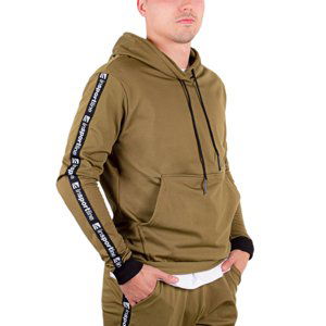 Pánska mikina inSPORTline Straphoodie khaki - S