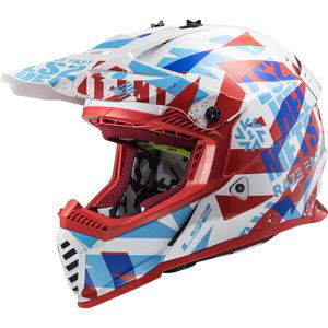 Juniorská moto prilba LS2 MX437J Fast Evo Mini Funky Funky Red White - S (47-48)