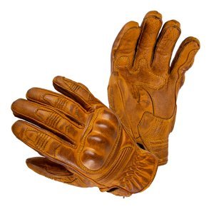 Kožené moto rukavice W-TEC Trogir hnedá - XL