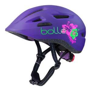 Detská cyklo prilba Bollé Stance Junior Matte Purple Flower - XS (47-51)