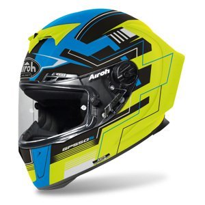 Moto prilba Airoh GP 550S Challenge matná modrá/žltá 2022 XL (61-62)