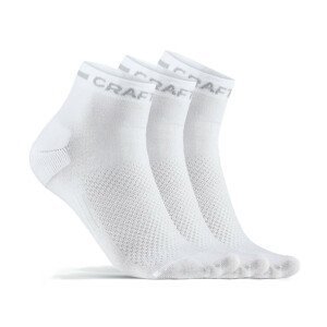 Ponožky CRAFT CORE Dry Mid 3 páry biela - 46-48