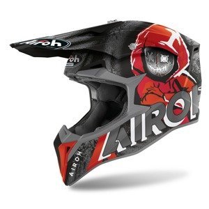 Moto prilba Airoh Wraap Alien červená matná 2022 L (59-60)