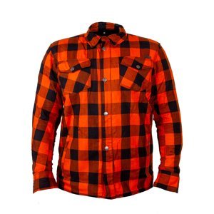 Moto košeľa W-TEC Terchis EVO oranžová - XL rozšírená