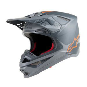 Moto prilba Alpinestars Supertech S-M10 Meta MIPS antracit/šedá/oranžová fluo S (55-56)