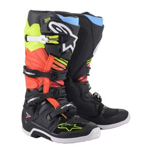 Moto topánky Alpinestars Tech 7 čierna/žltá fluo/červená fluo 2022 čierna/žltá fluo/červená fluo - 39