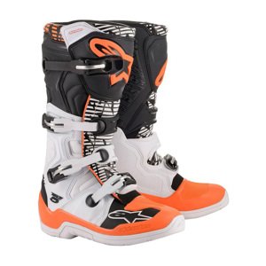 Moto topánky Alpinestars Tech 5 biela/čierna/oranžová fluo 2022 biela/čierna/oranžová fluo - 48