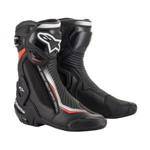 Dámske moto topánky Alpinestars SMX Plus 2 čierna/biela/červená fluo 2022 čierna/biela/červená fluo - 44