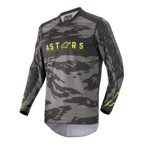 Motokrosový dres Alpinestars Racer Tactical čierna/šedá maskáčová/žltá fluo 2022 S