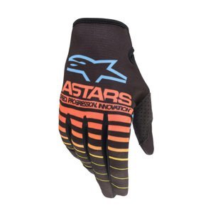 Motokrosové rukavice Alpinestars Radar čierna/žltá fluo/koralová 2022 čierna/žltá fluo/korálová - S