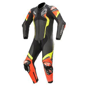 Jednodielna moto kombinéza Alpinestars Atem 4 čierna/červená fluo/žltá fluo 2022 čierna/červená fluo/žltá fluo -