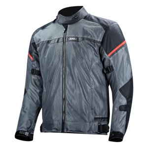 Pánska moto bunda LS2 Riva Black Dark Grey Red čierna/tmavo šedá/červená - S