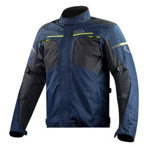 Pánska moto bunda LS2 Endurance Blue Black H-V Yellow modrá/čierna/fluo žlutá - 3XL