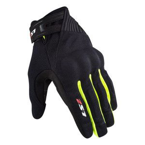 Pánske moto rukavice LS2 Dart 2 Black H-V Yellow čierna/fluo žltá - L