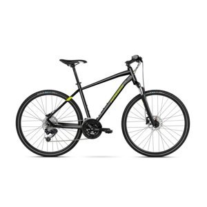 Pánsky crossový bicykel Kross Evado 4.0 28" - model 2022 čierna/zelená - M (19'')