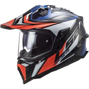 Enduro helma LS2 MX701 Explorer C Focus Gloss Blue White Red - XL (61-62)