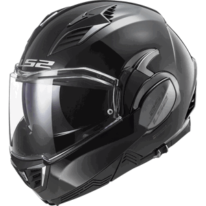 Výklopna moto prilba LS2 FF900 Valiant II Solid P/J Gloss Black - L (59-60)