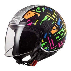 Moto prilba LS2 OF558 Sphere Lux Crisp Black H-V Yellow - S (55-56)