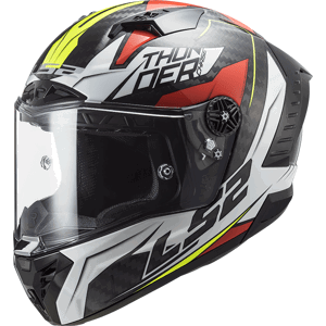 Moto prilba LS2 FF805 Thunder C Chase Gloss White Red - S (55-56)