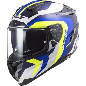 Moto prilba LS2 FF327 Challenger Galactic Gloss White Yellow Blue - M (57-58)