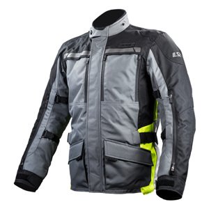 Pánska moto bunda LS2 Lance Grey Black Yellow šedá/čierna/žltá - 4XL