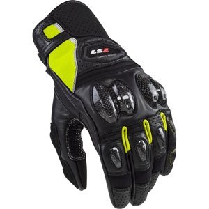 Pánske moto rukavice LS2 Spark 2 Black H-V čierna/fluo žltá - XXL