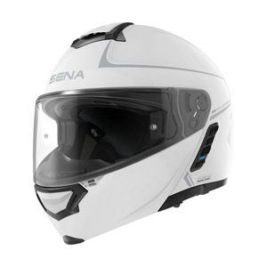 Moto prilba SENA Impulse s integrovaným Mesh headsetom Shine White lesklá biela - XXL (63-64)