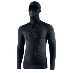 Moto thermo tričko s kuklou Rebelhorn Therm II 2in1 Long Sleeve čierno-šedá - XL/XXL