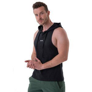 Pánske fitness tielko s kapucňou Nebbia 323 Black - XL