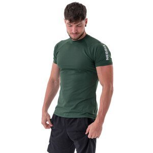 Pánske športové tričko Nebbia „Essentials“ 326 Dark Green - L