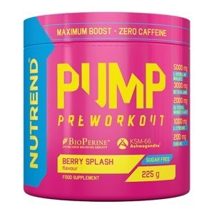 Pre-workout zmes Nutrend Pump 225g bez kofeínu bubble gum