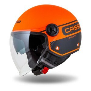 Moto prilba Cassida Handy Plus Linear oranžová matná/čierna XL