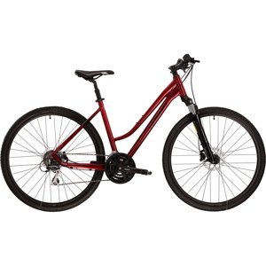 Dámsky crossový bicykel Kross Evado 4.0 28" - model 2023 rubínová/čierna - M (17")