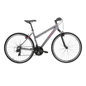 Dámsky crossový bicykel Kross Evado 1.0 28" - model 2023 grafitová/malinová - S (15")