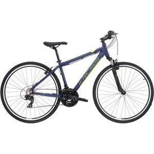 Pánsky crossový bicykel Kross Evado 1.0 28" - model 2023 modrá/limetková - S (17'')
