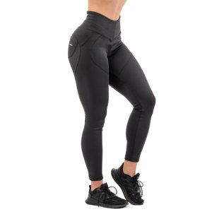 Dámske legíny s vysokým pásom Nebbia Lifting Effect Bubble Butt 587 Black - M