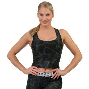 Dámsky športový crop top Nebbia Ocean Selected "Racer Back" 549 Black - XS