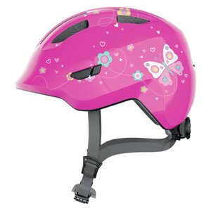 Detská cyklo prilba Abus Smiley 3.0 Pink Butterfly - S (45-50)