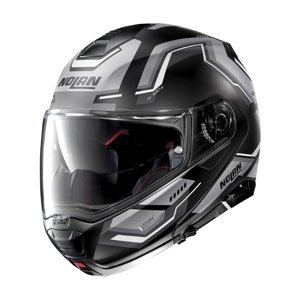 Moto helma Nolan N100-5 Upwind N-Com P/J Flat Black - 3XL (65-66)