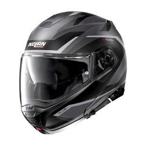 Moto helma Nolan N100-5 Plus Overland N-Com P/J Flat Lava Grey - L (59-60)