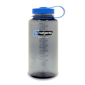 Outdoorová fľaša NALGENE Wide Gray w/Blue Cap