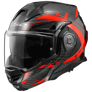 Výklopná moto prilba LS2 FF901 Advant X Carbon Future Gl Red P/J XS (51-52)