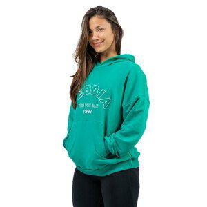 Oversize mikina s kapucňou Nebbia GYM RAT 256 Green - S