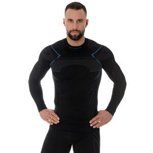 Pánske tričko Brubeck Thermo s dlhým rukávom Black/Blue - S