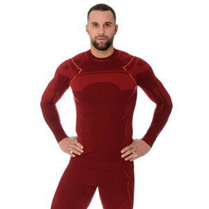 Pánske tričko Brubeck Thermo s dlhým rukávom burgundy - XL