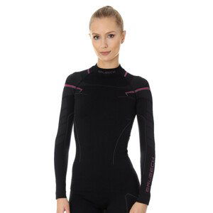 Dámske tričko Brubeck Thermo s dlhým rukávom Black/Pink - L