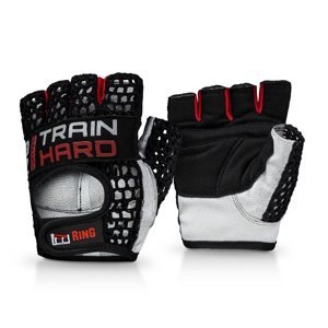 Fitness rukavice inSPORTline Pawoke čierno-biela - XL