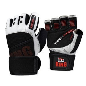 Fitness rukavice inSPORTline Shater čierno-biela - M